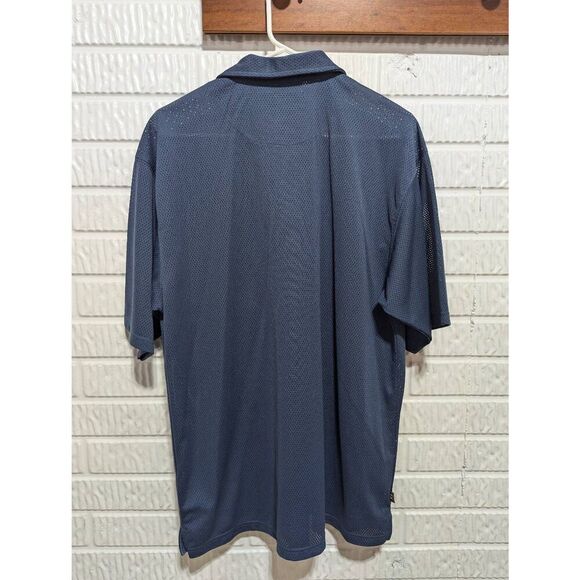 ExOfficio Men's Blue Mesh Short-Sleeve Polo Style Shirt Size L - Picture 3 of 7